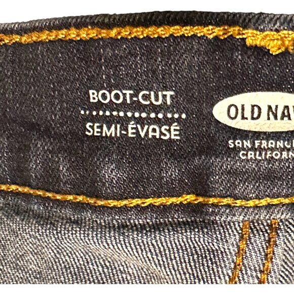 Womens Bootcut Jeans Size 16 Dark Wash Denim Mid-Rise Classic 5-Pocket Style - Picture 14 of 16